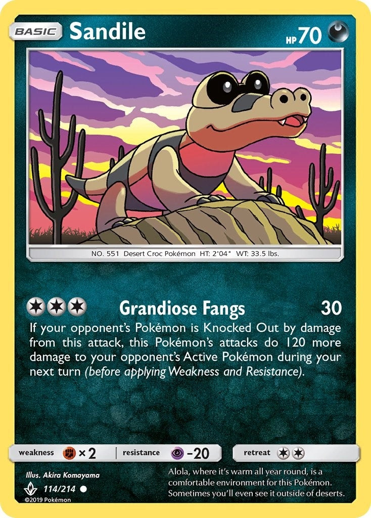 Image for Sandile (114) - Pokemon