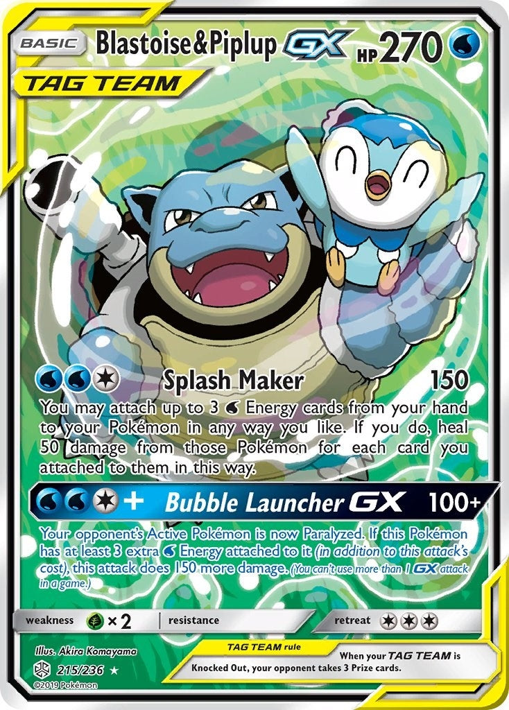 Image for Blastoise & Piplup GX (Alternate Full Art) - Pokemon