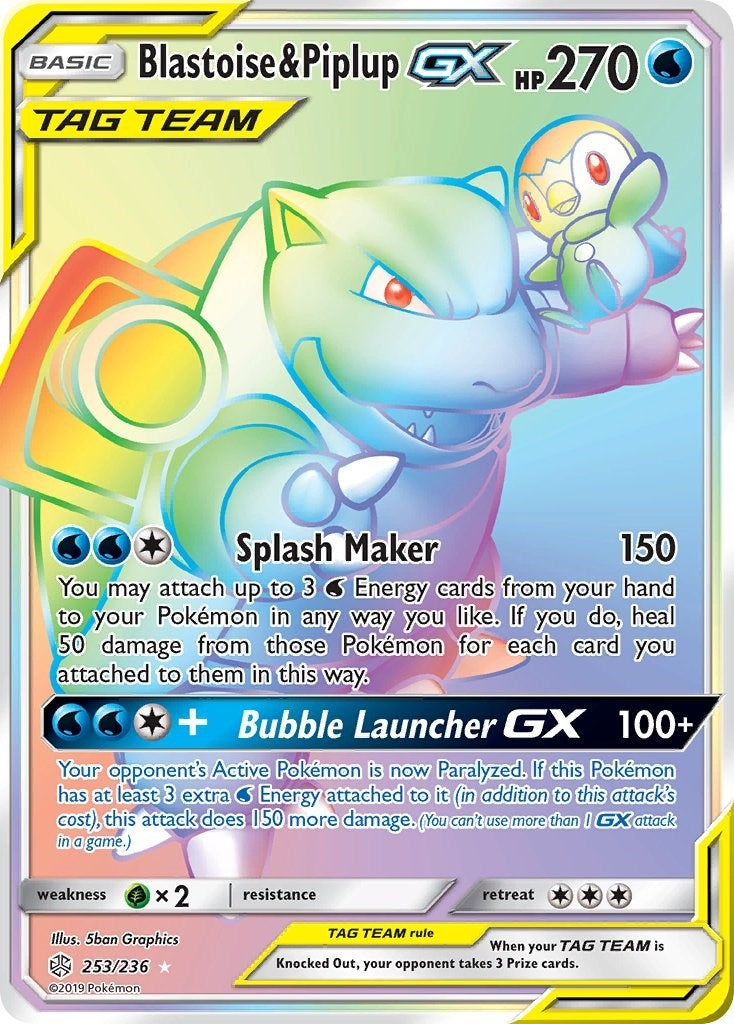 Image for Blastoise & Piplup GX (Secret) - Pokemon