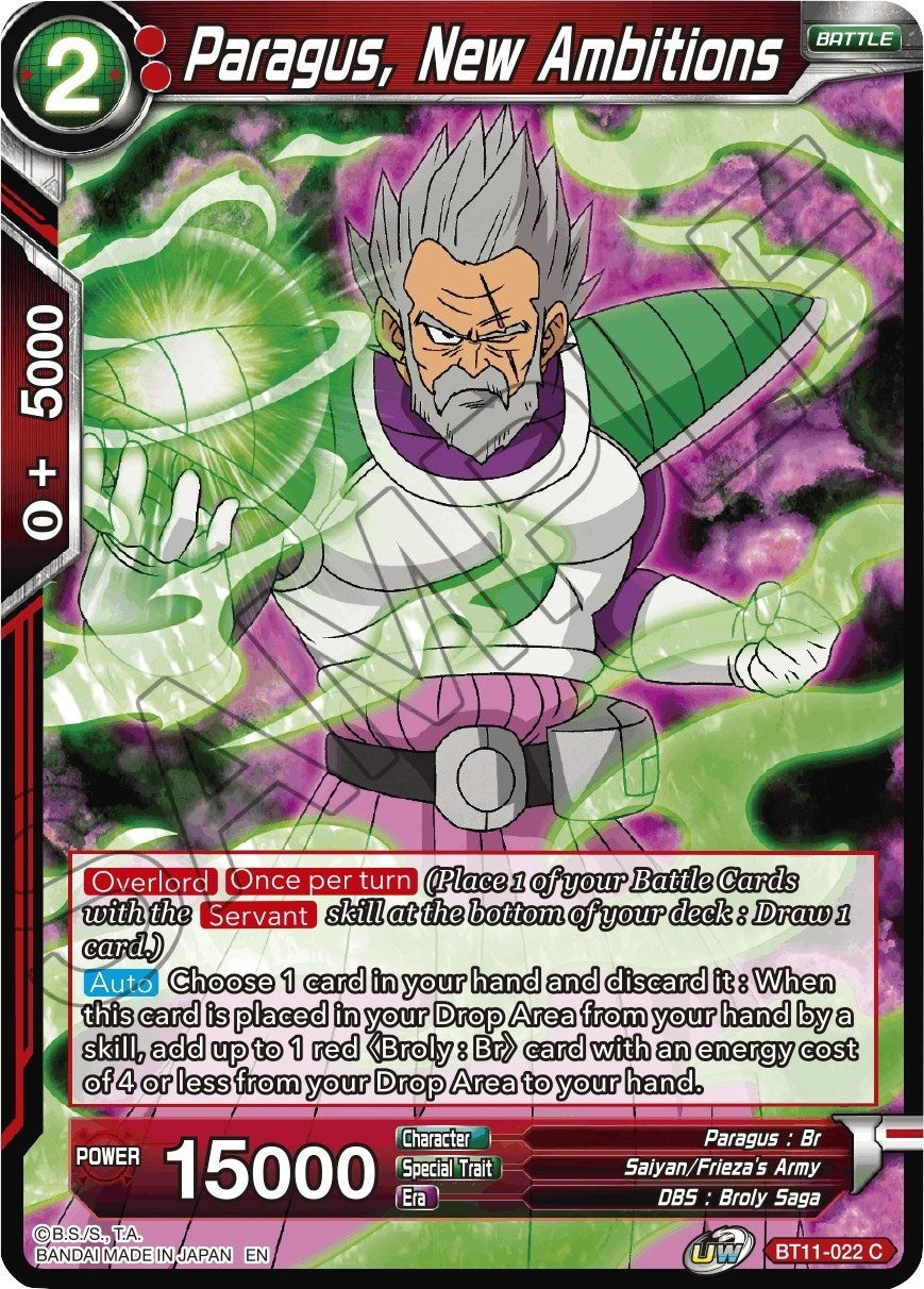 Image for Paragus, New Ambitions - Dragon Ball Super: Masters