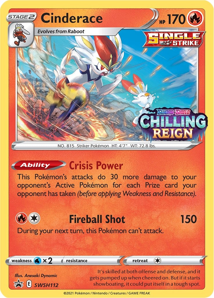 Image for Cinderace - SWSH112 (Prerelease) - Pokemon