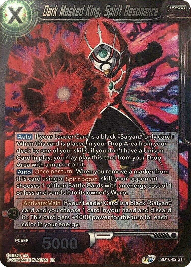 Image for Dark Masked King, Spirit Resonance - Dragon Ball Super: Masters