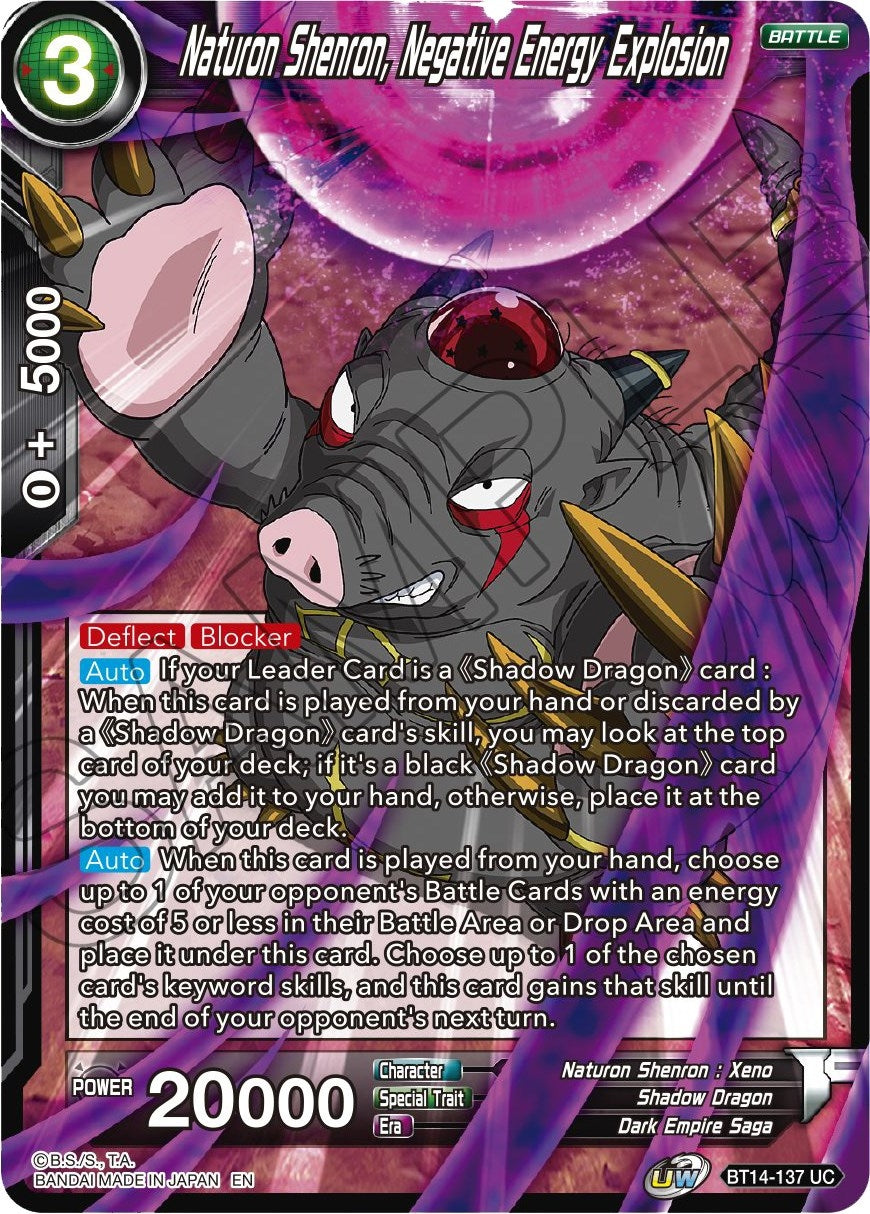 Image for Naturon Shenron, Negative Energy Explosion - Dragon Ball Super: Masters