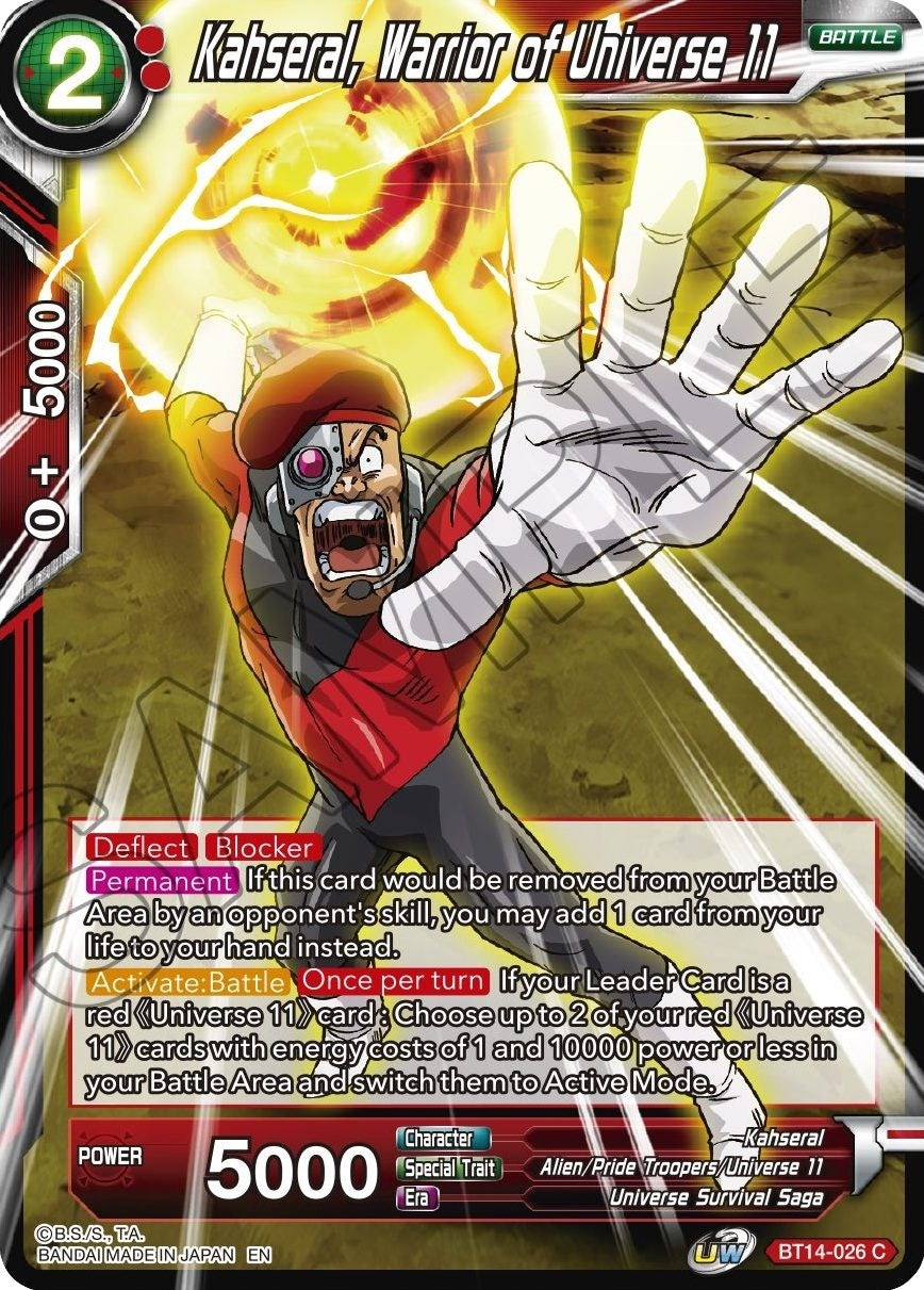 Image for Kahseral, Warrior of Universe 11 - Dragon Ball Super: Masters