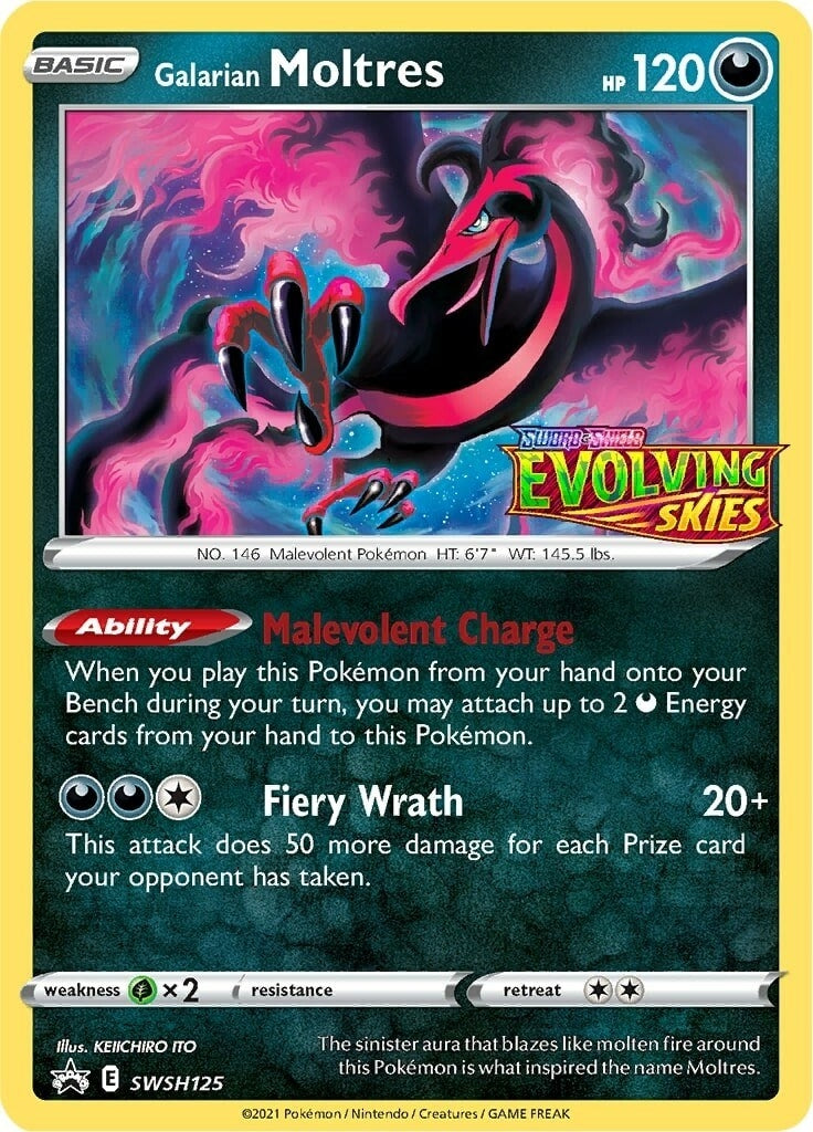 Image for Galarian Moltres - SWSH125 (Prerelease) - Pokemon