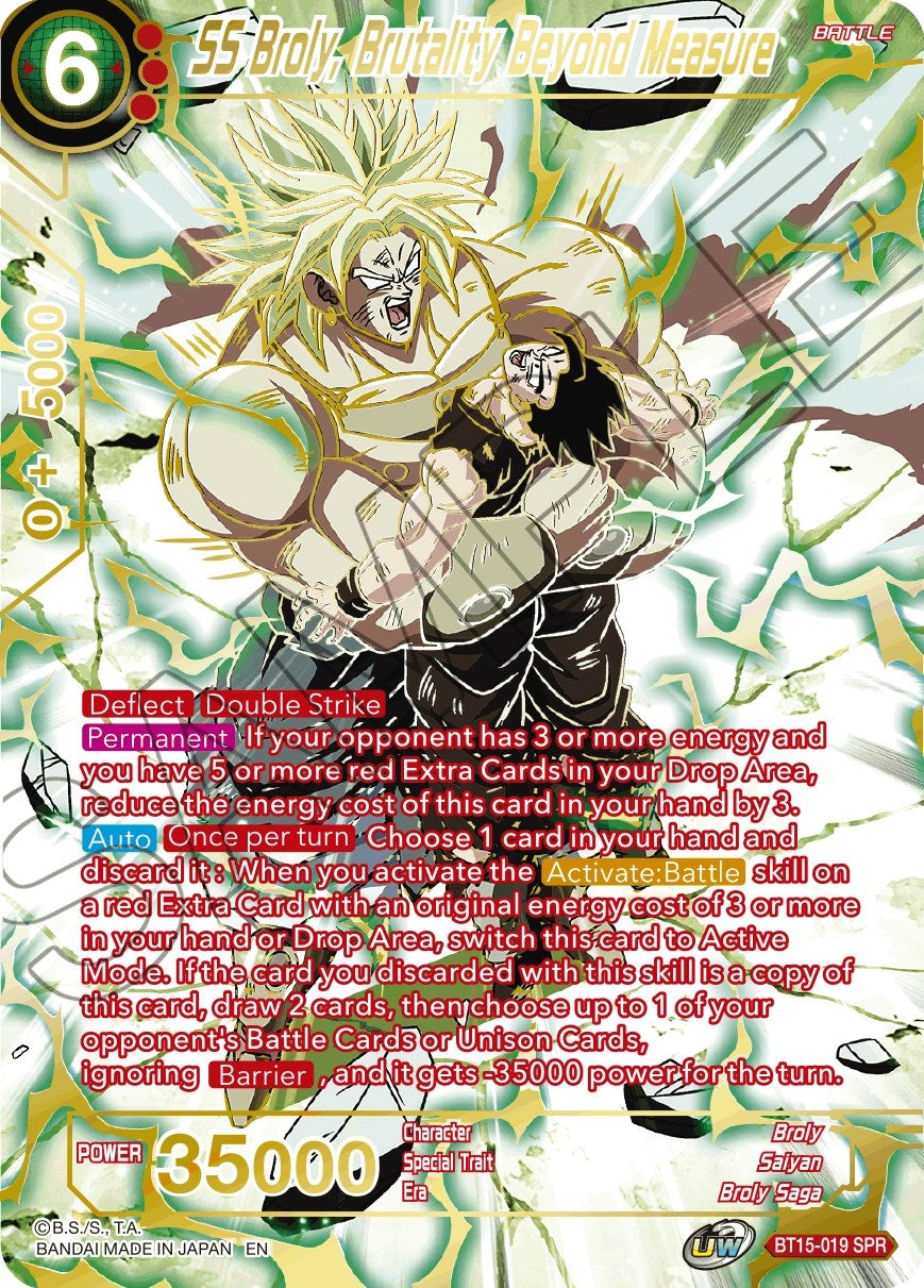Image for SS Broly, Brutality Beyond Measure (SPR) - Dragon Ball Super: Masters