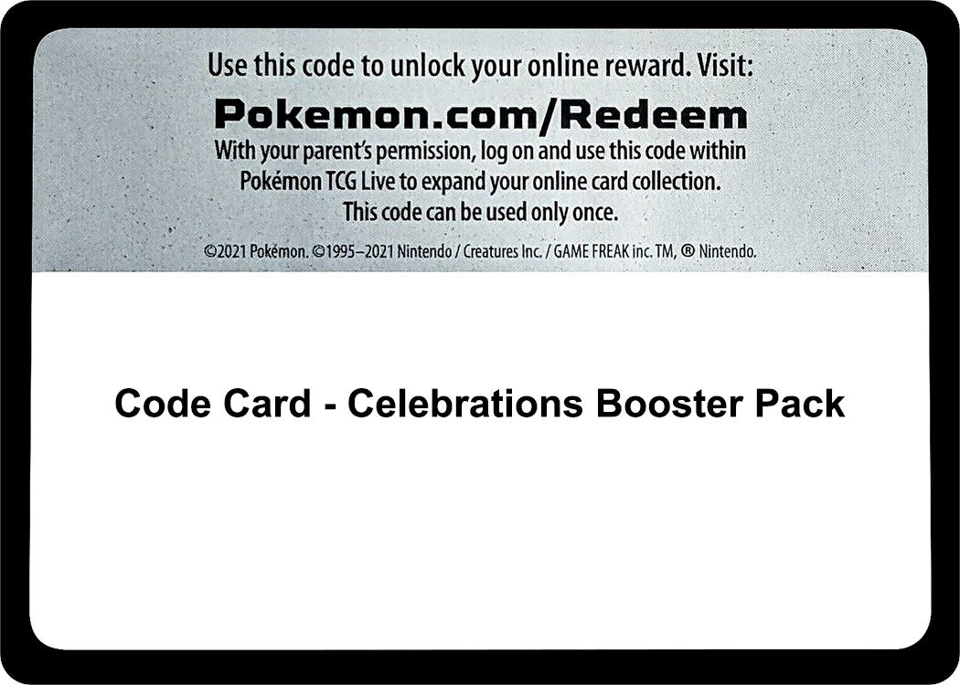 Image for Code Card - Celebrations Booster Pack - Pokemon