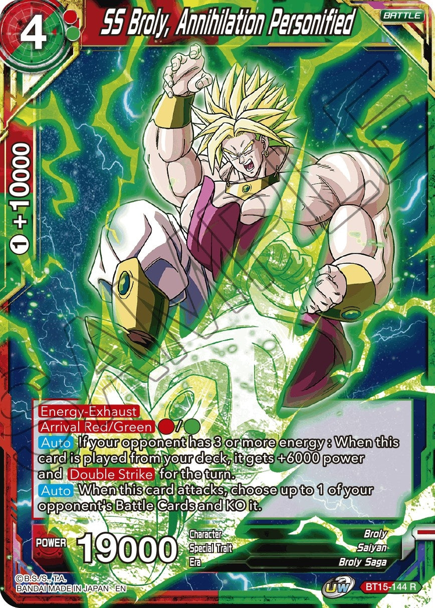 Image for SS Broly, Annihilation Personified - Dragon Ball Super: Masters