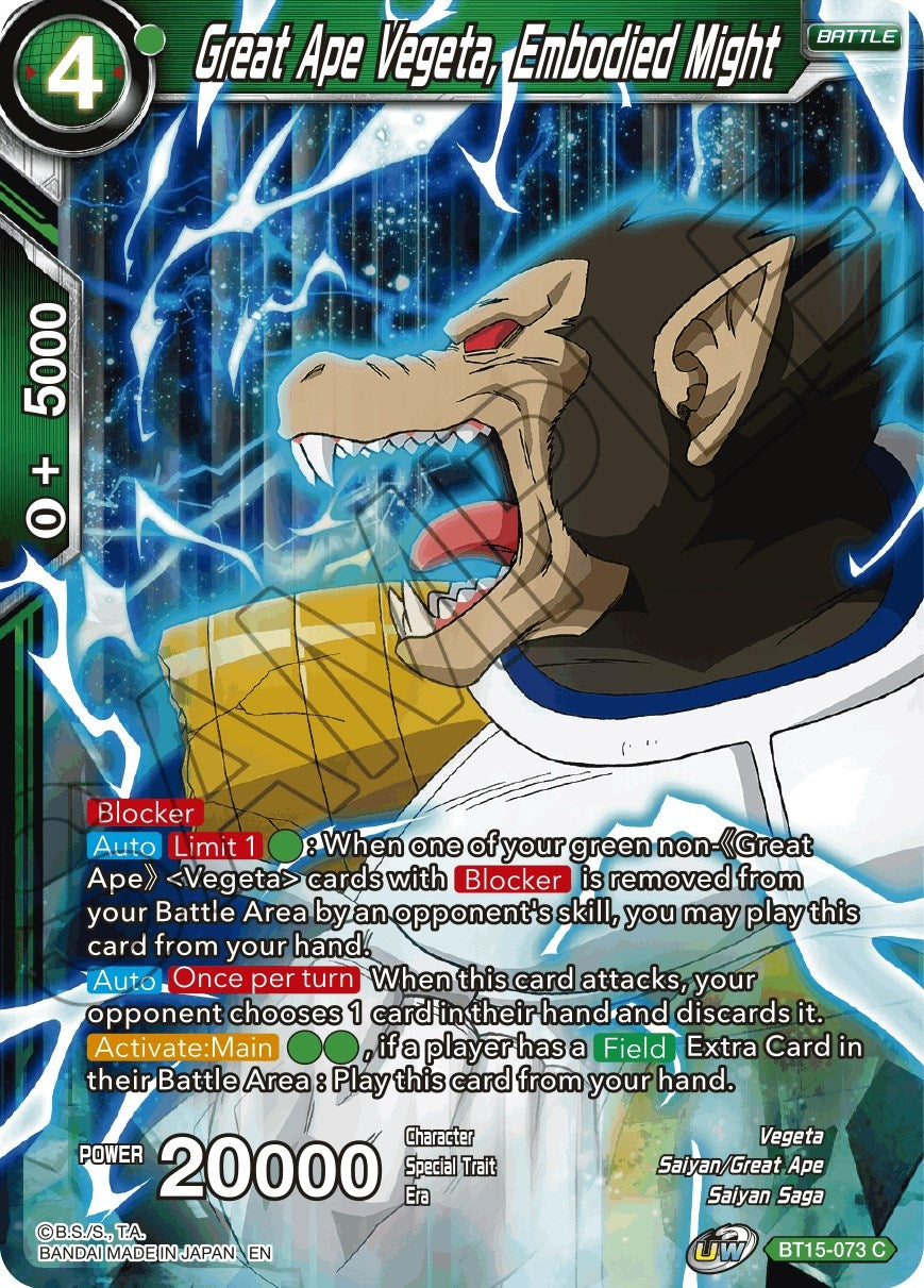 Image for Great Ape Vegeta, Embodied Might - Dragon Ball Super: Masters