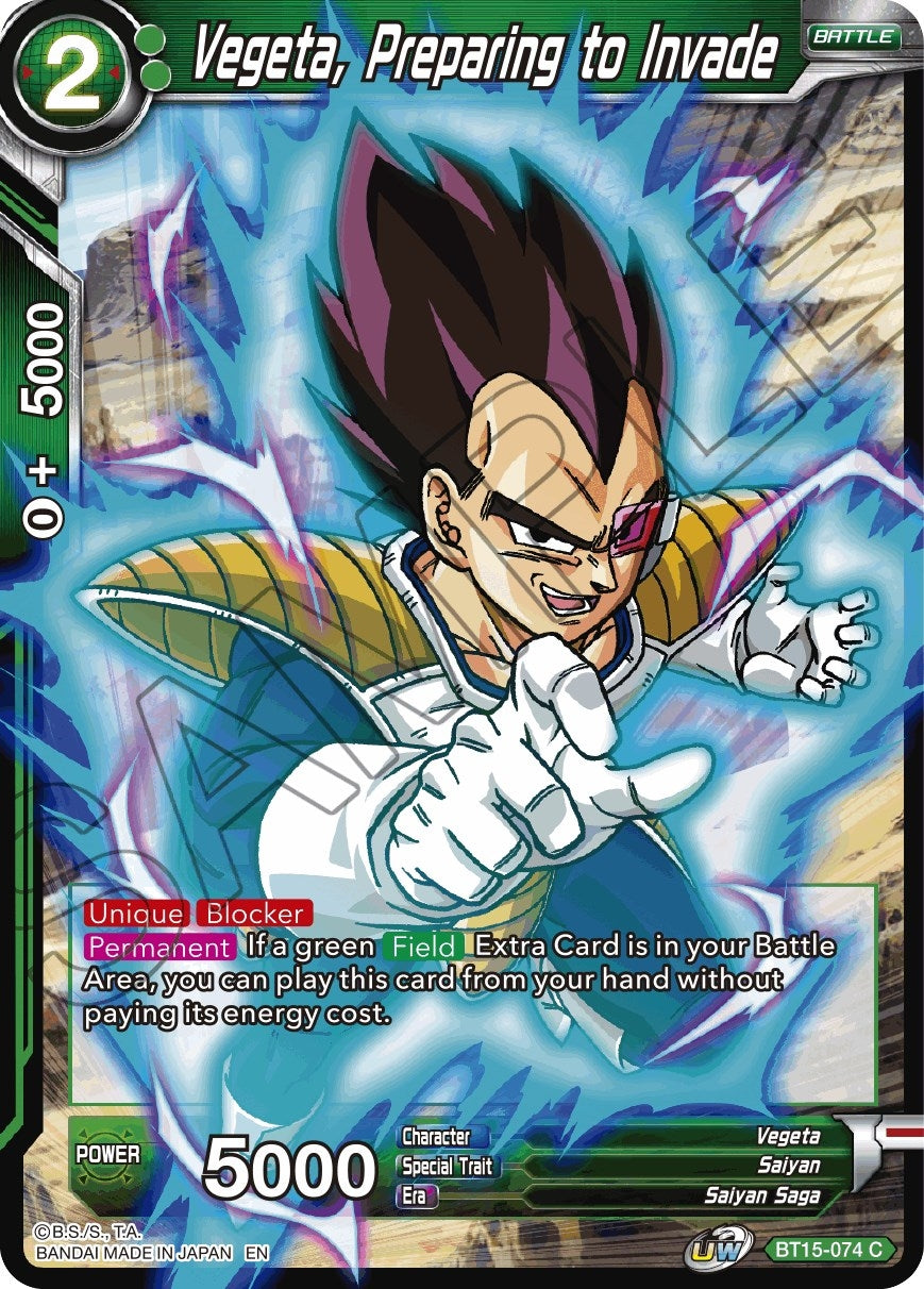 Image for Vegeta, Preparing to Invade - Dragon Ball Super: Masters