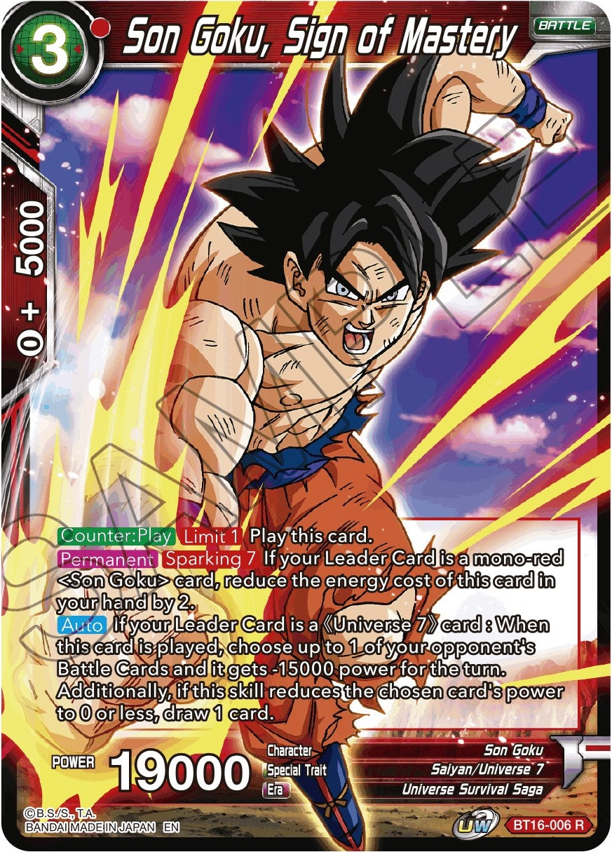 Image for Son Goku, Sign of Mastery - Dragon Ball Super: Masters
