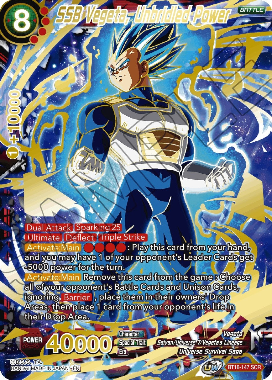 Image for SSB Vegeta, Unbridled Power - Dragon Ball Super: Masters