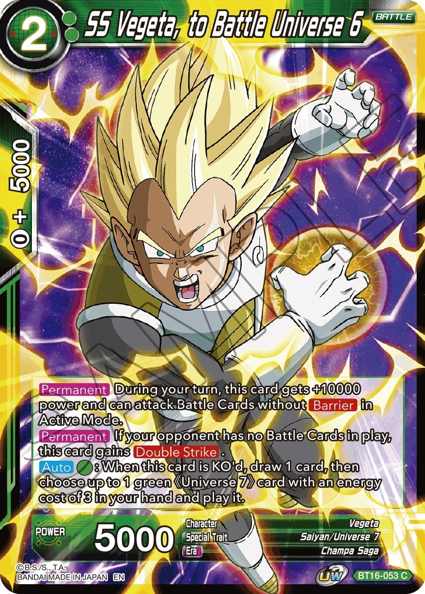 Image for SS Vegeta, to Battle Universe 6 - Dragon Ball Super: Masters