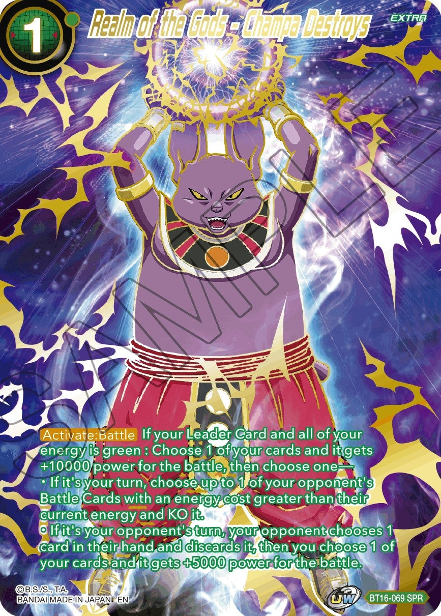Image for Realm of the Gods - Champa Destroys (SPR) - Dragon Ball Super: Masters
