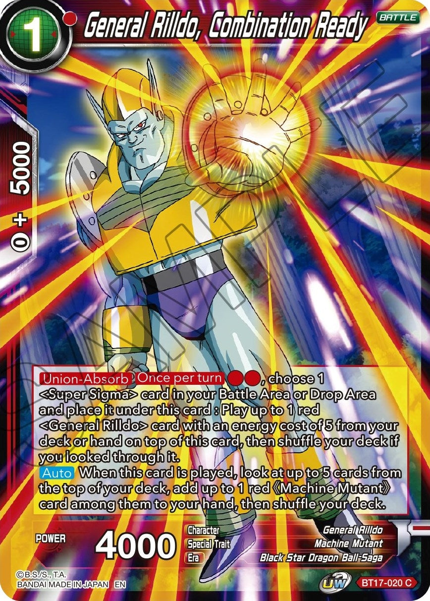 Image for General Rilldo, Combination Ready - Dragon Ball Super: Masters