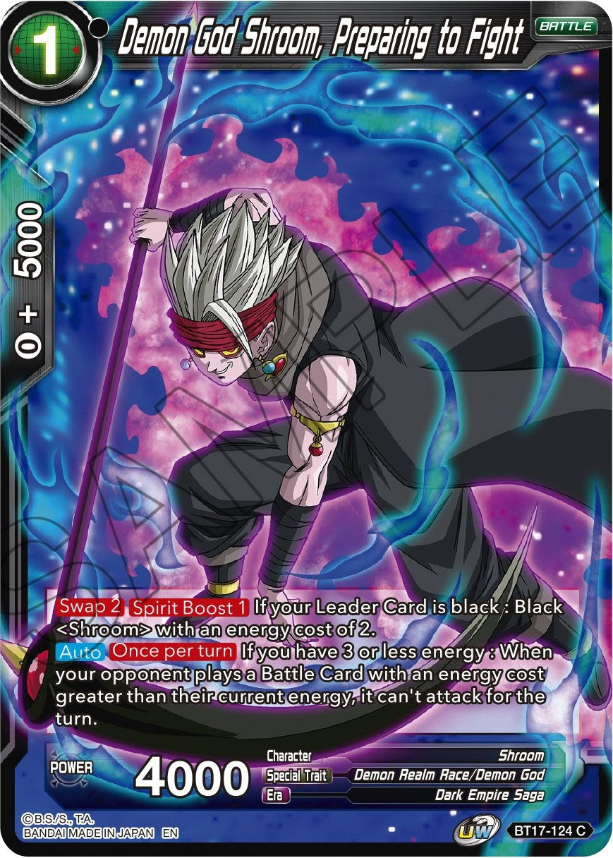 Image for Demon God Shroom, Preparing to Fight - Dragon Ball Super: Masters