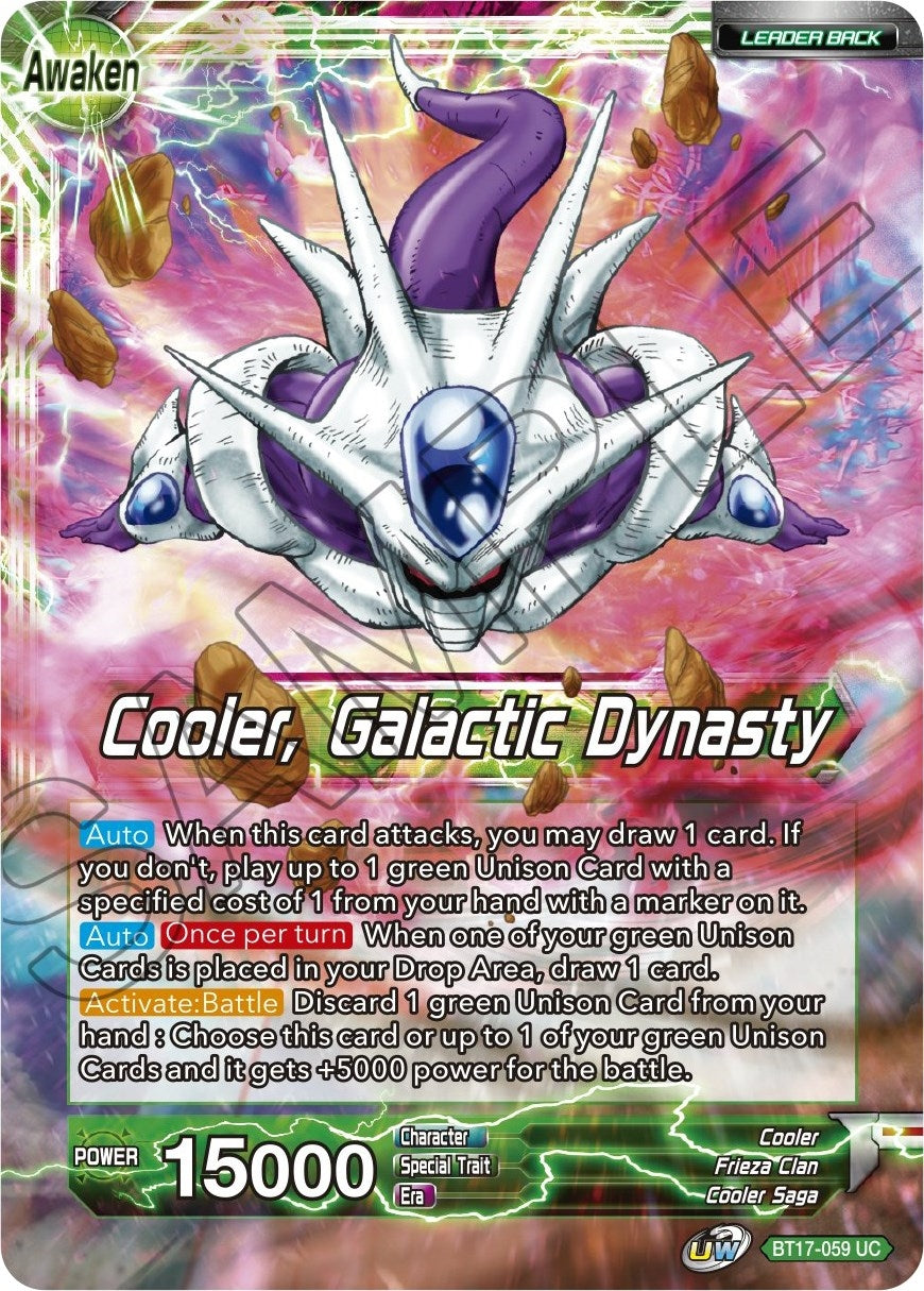 Image for Cooler // Cooler, Galactic Dynasty - Dragon Ball Super: Masters