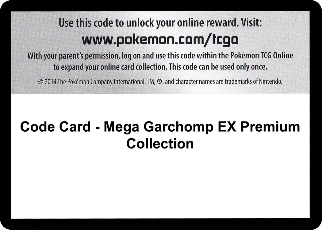 Image for Code Card - Mega Garchomp EX Premium Collection - Pokemon
