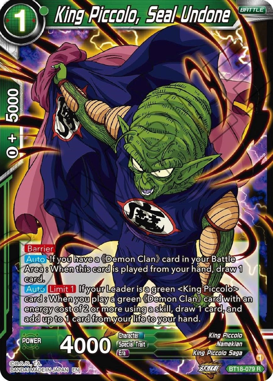 Image for King Piccolo, Seal Undone - Dragon Ball Super: Masters