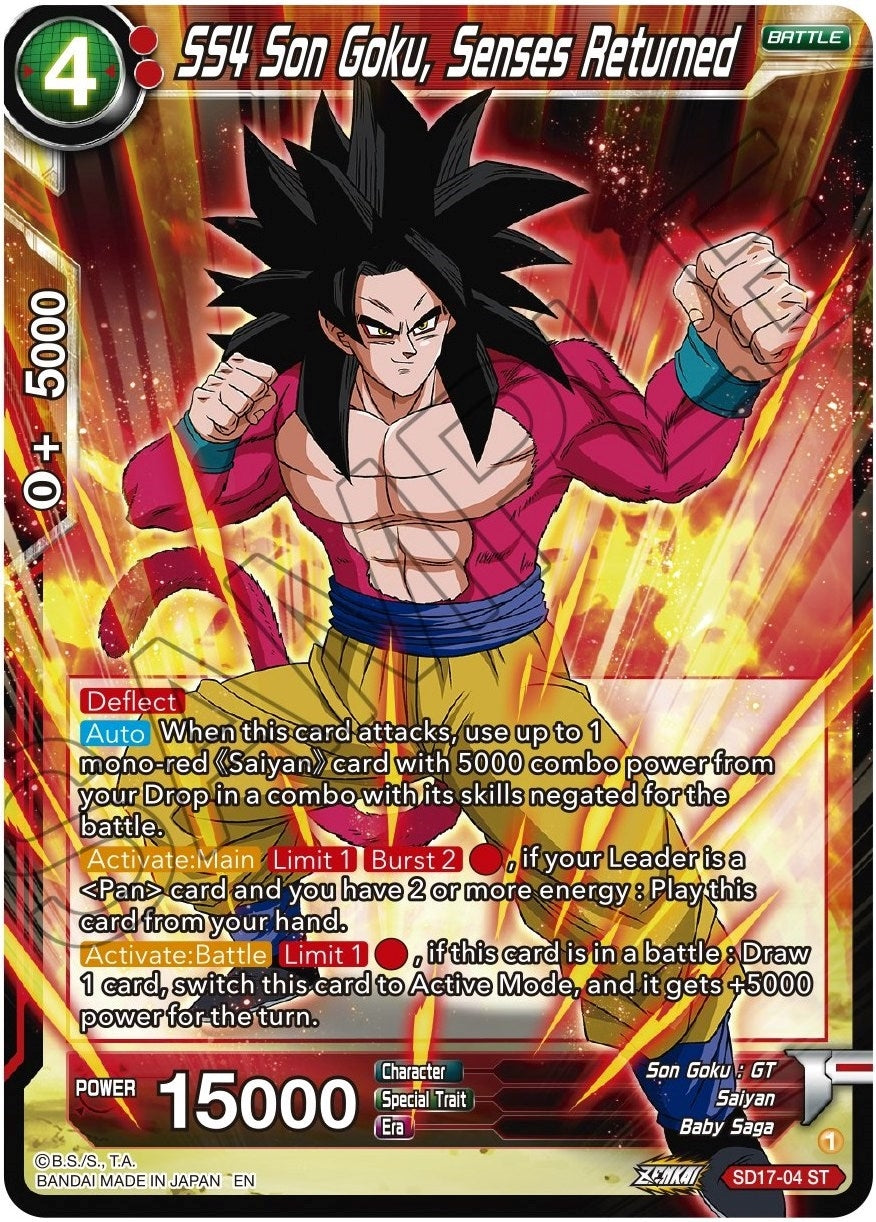 Image for SS4 Son Goku, Senses Returned - Dragon Ball Super: Masters
