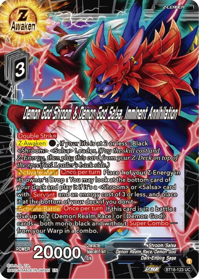 Image for Demon God Shroom & Demon God Salsa, Imminent Annihilation - Dragon Ball Super: Masters