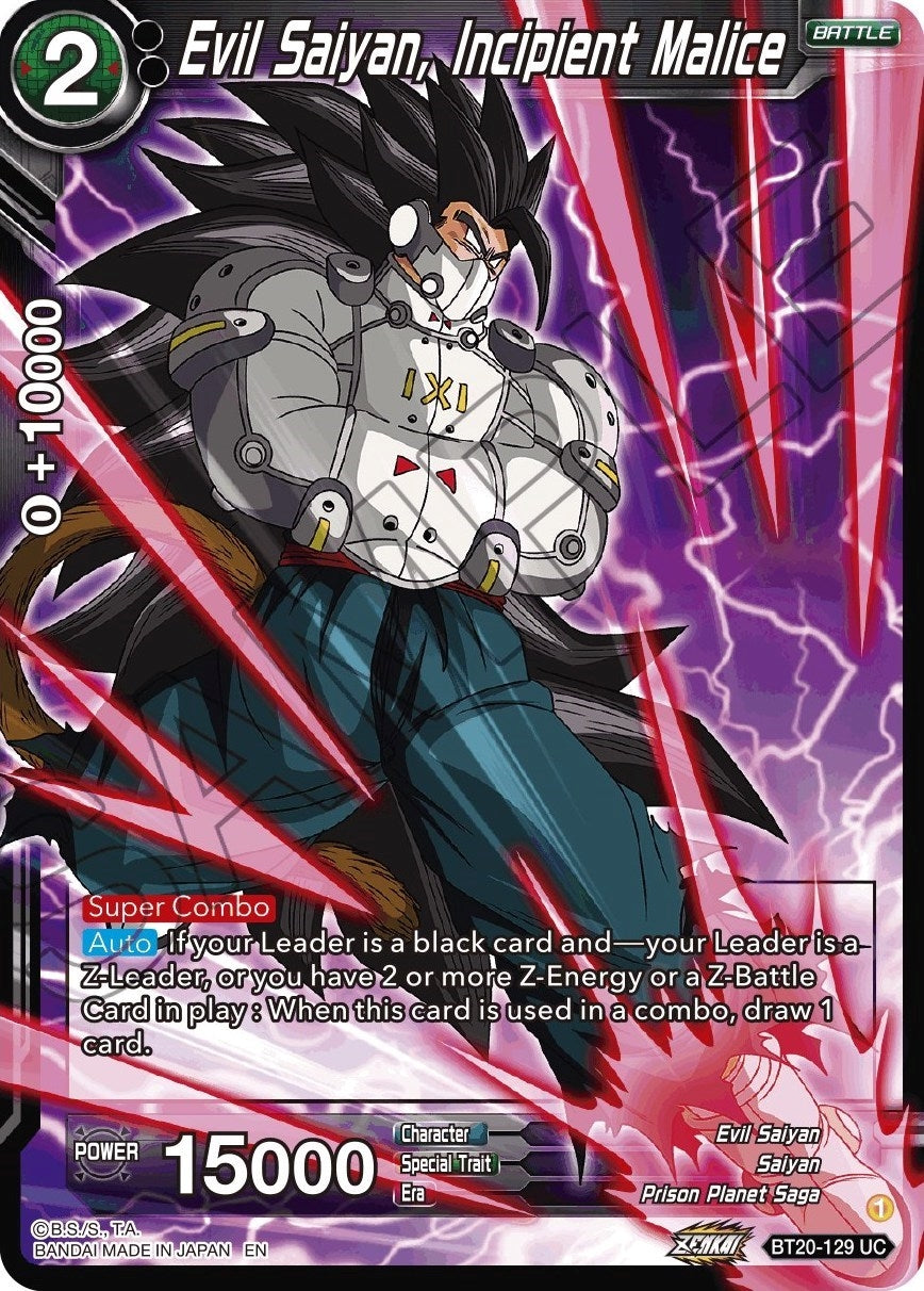 Image for Evil Saiyan, Incipient Malice - Dragon Ball Super: Masters
