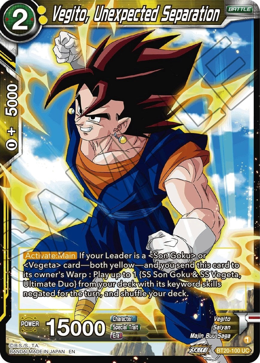 Image for Vegito, Unexpected Separation - Dragon Ball Super: Masters
