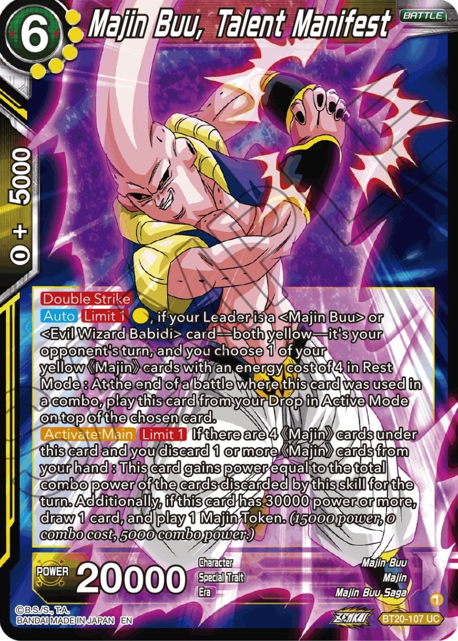 Image for Majin Buu, Talent Manifest - Dragon Ball Super: Masters