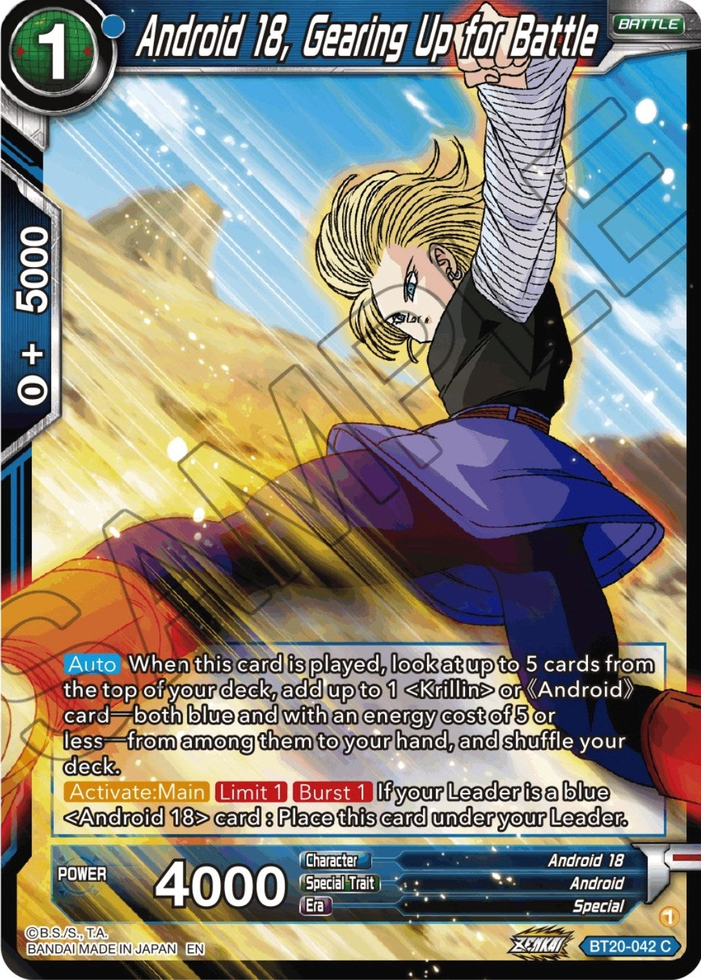Image for Android 18, Gearing Up for Battle - Dragon Ball Super: Masters