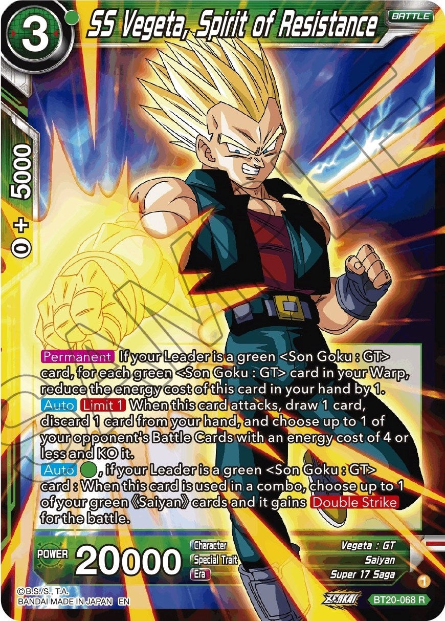 Image for SS Vegeta, Spirit of Resistance - Dragon Ball Super: Masters