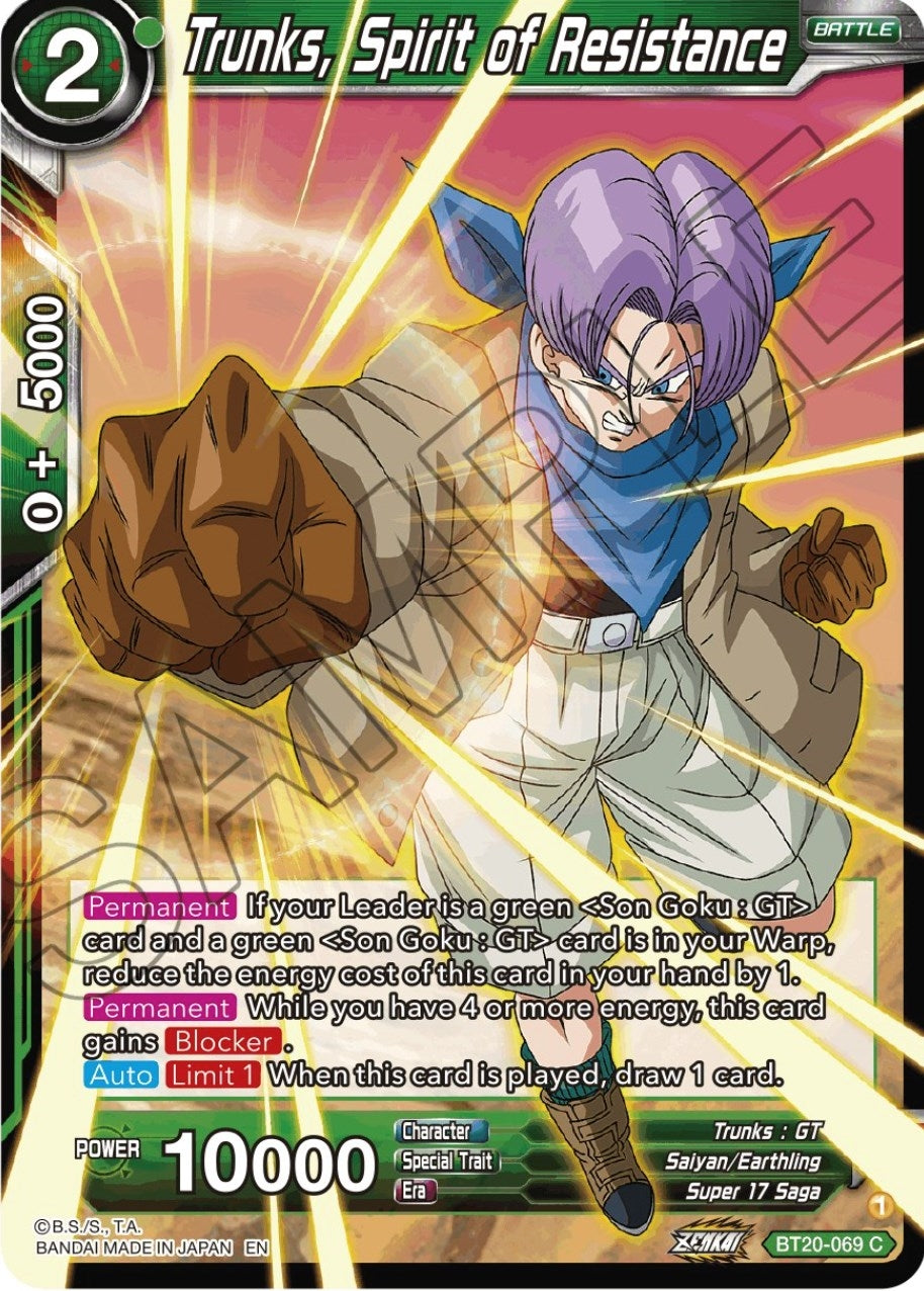 Image for Trunks, Spirit of Resistance - Dragon Ball Super: Masters