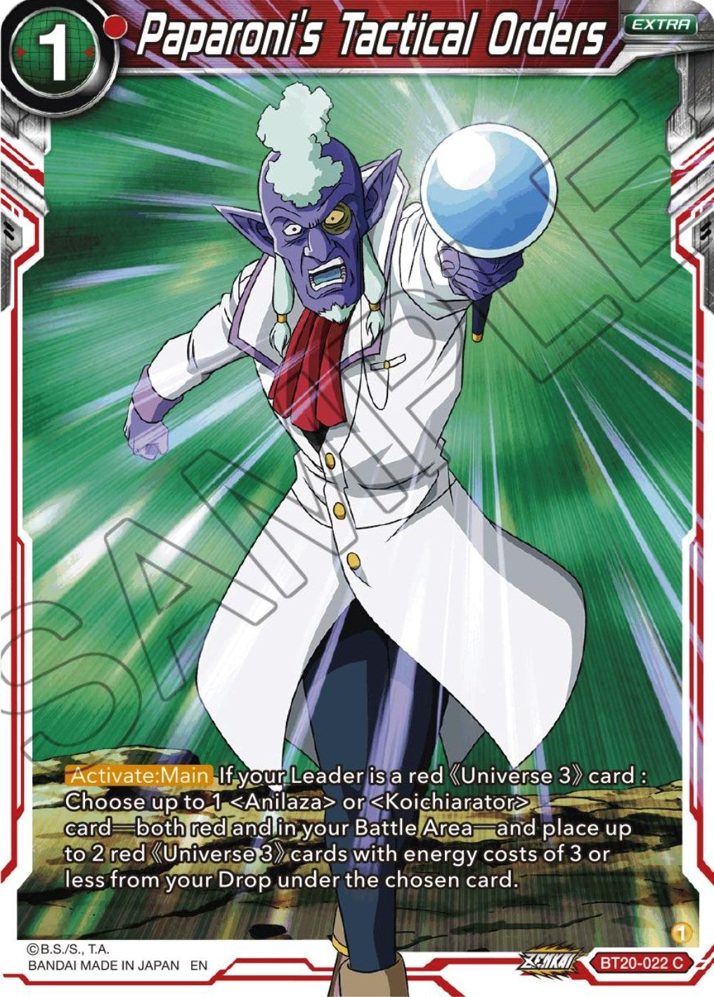 Image for Paparoni's Tactical Orders - Dragon Ball Super: Masters