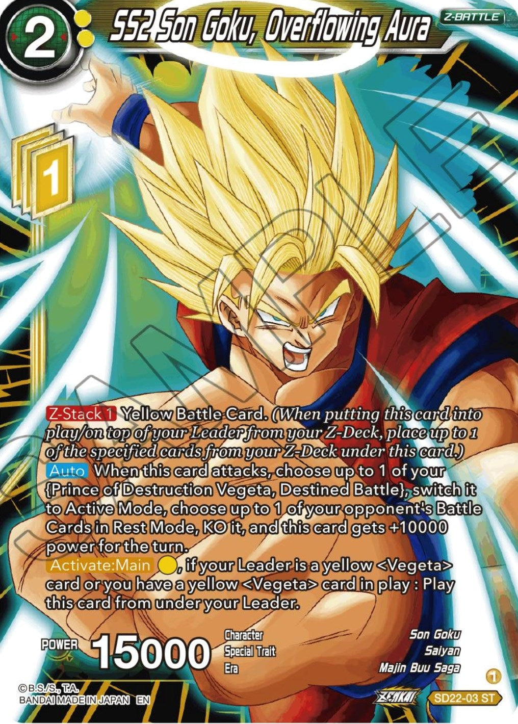 Image for SS2 Son Goku, Overflowing Aura - Dragon Ball Super: Masters