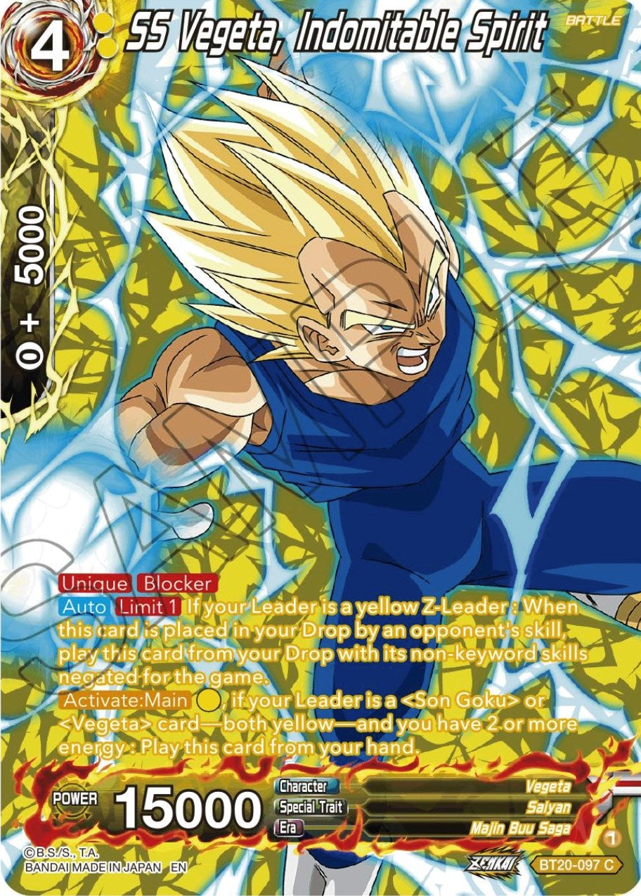 Image for SS Vegeta, Indomitable Spirit (Silver Foil) - Dragon Ball Super: Masters