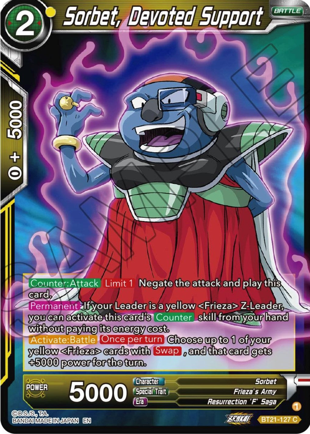 Image for Sorbet, Devoted Support - Dragon Ball Super: Masters