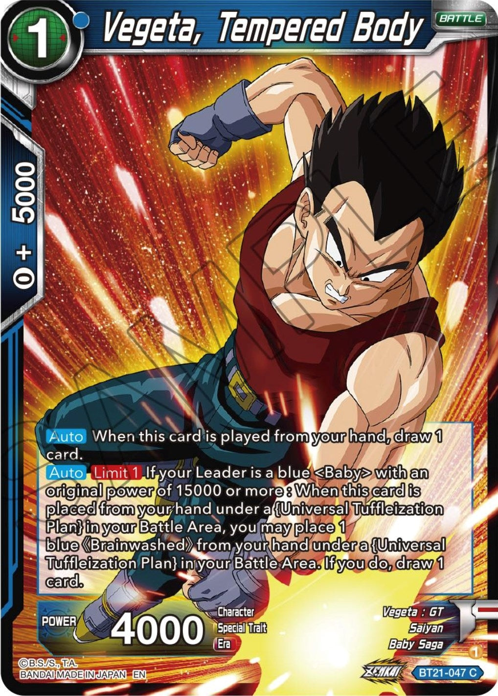 Image for Vegeta, Tempered Body - Dragon Ball Super: Masters