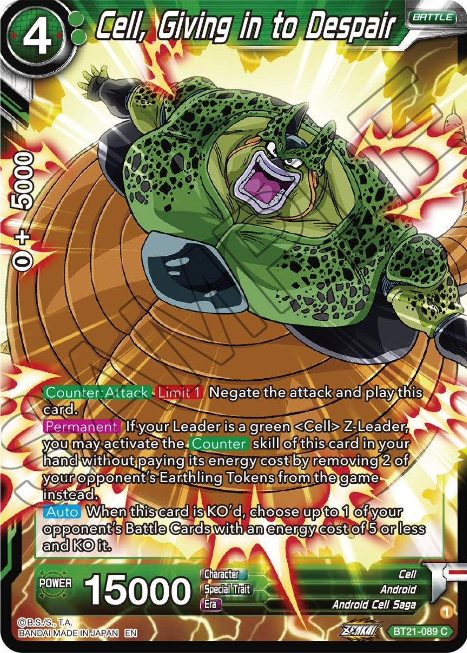 Image for Cell, Giving in to Despair - Dragon Ball Super: Masters