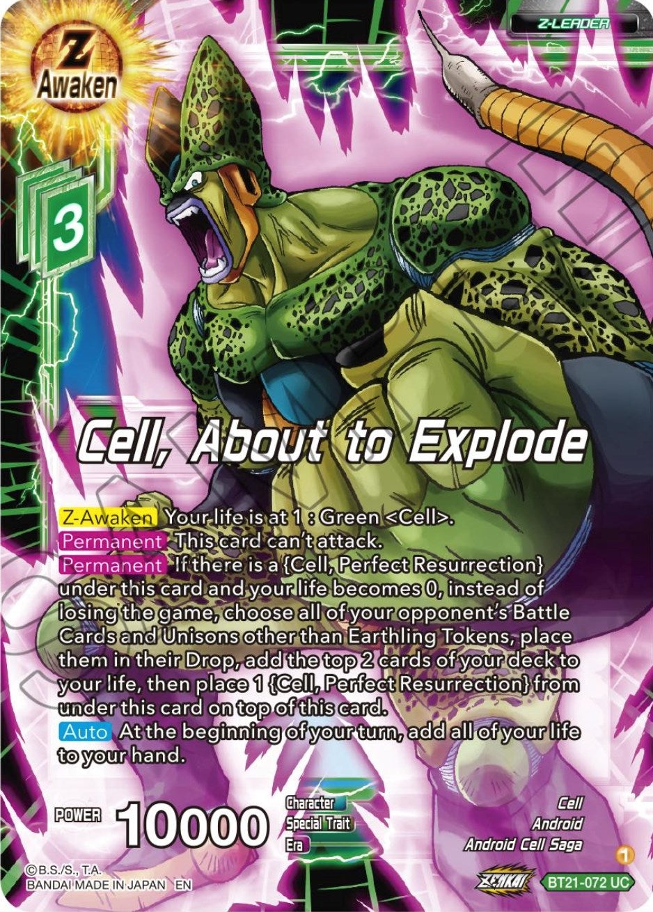 Image for Cell, About to Explode - Dragon Ball Super: Masters