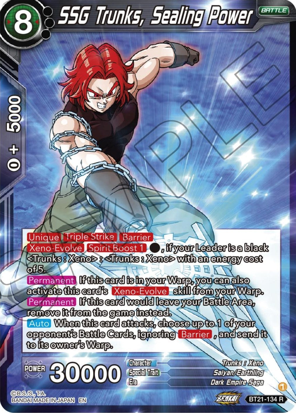 Image for SSG Trunks, Sealing Power - Dragon Ball Super: Masters
