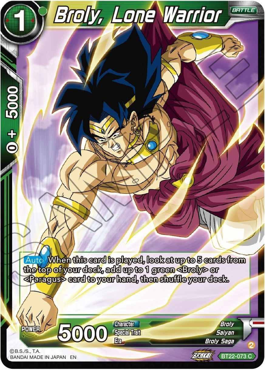 Image for Broly, Lone Warrior - Dragon Ball Super: Masters
