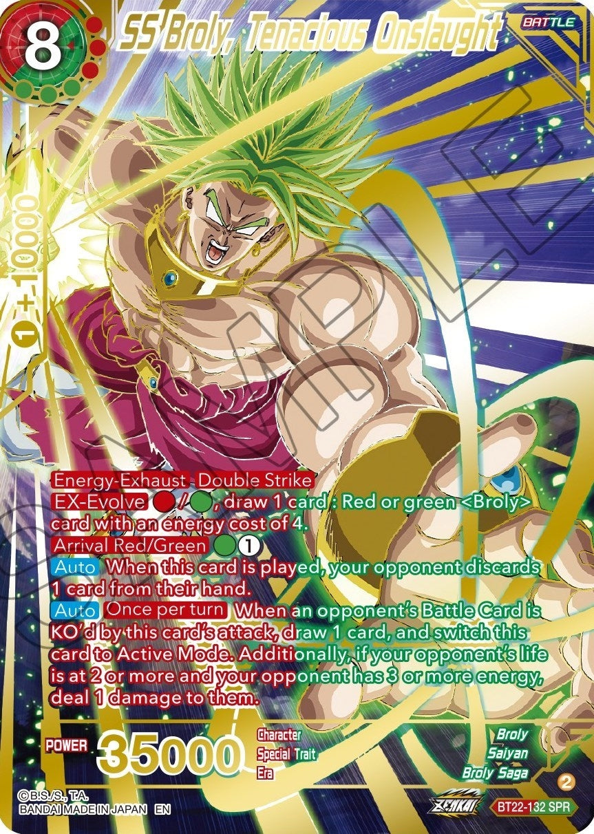 Image for SS Broly, Tenacious Onslaught (SPR) - Dragon Ball Super: Masters