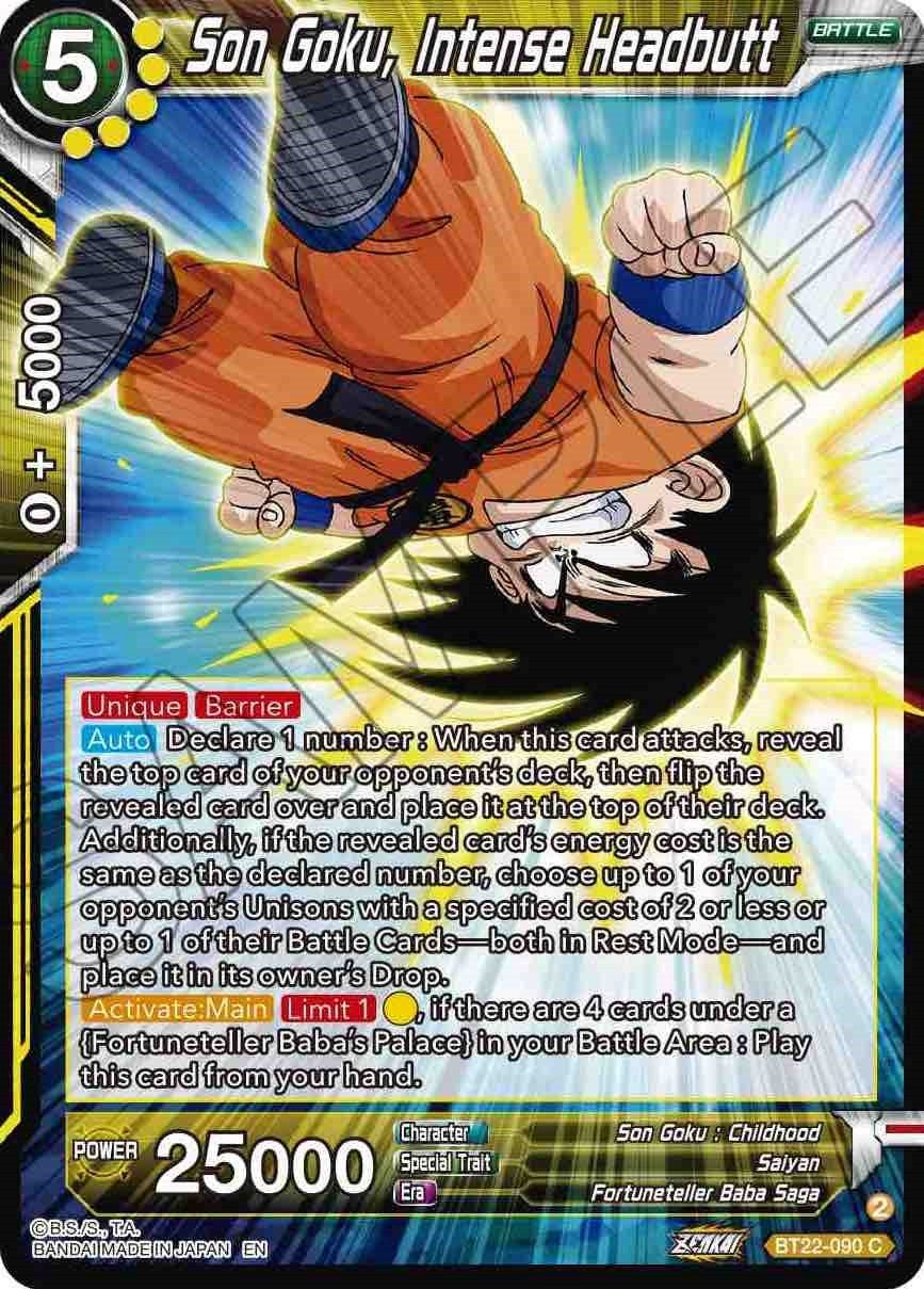 Image for Son Goku, Intense Headbutt - Dragon Ball Super: Masters