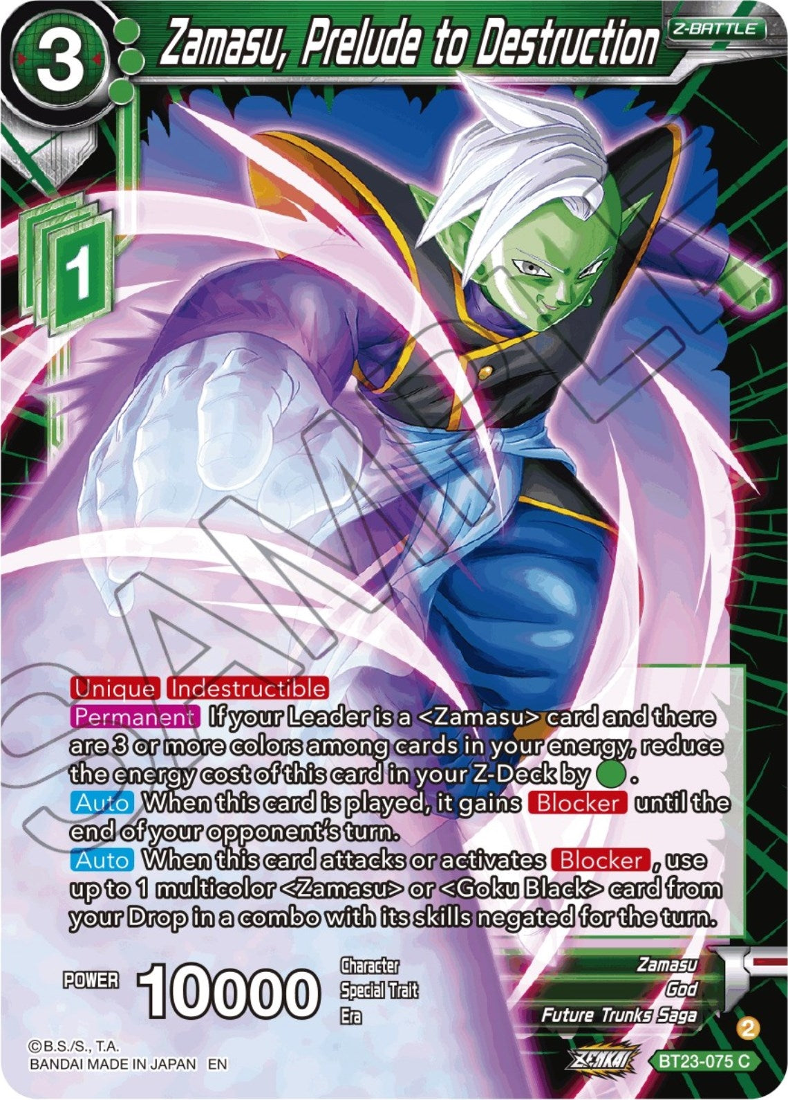 Image for Zamasu, Prelude to Destruction - Dragon Ball Super: Masters