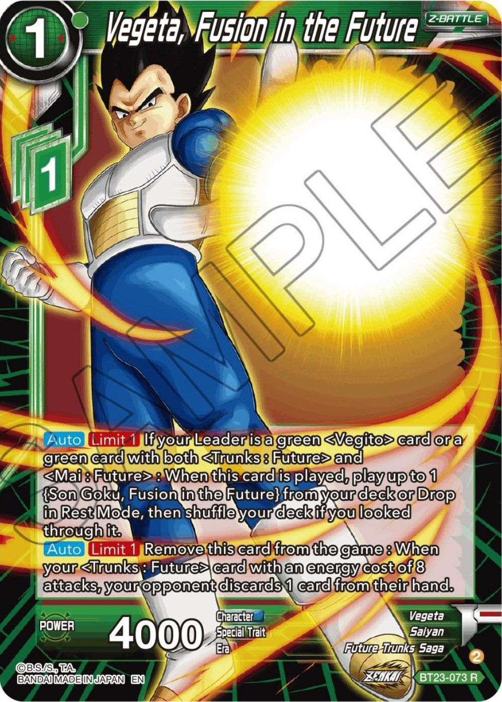 Image for Vegeta, Fusion in the Future - Dragon Ball Super: Masters