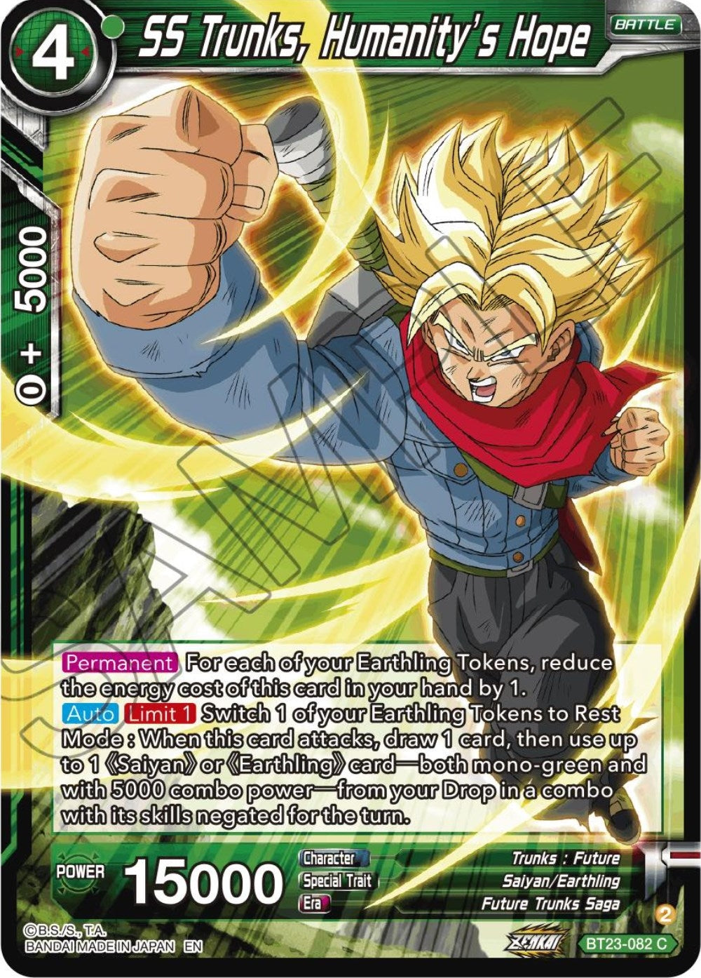 Image for SS Trunks, Humanity's Hope - Dragon Ball Super: Masters
