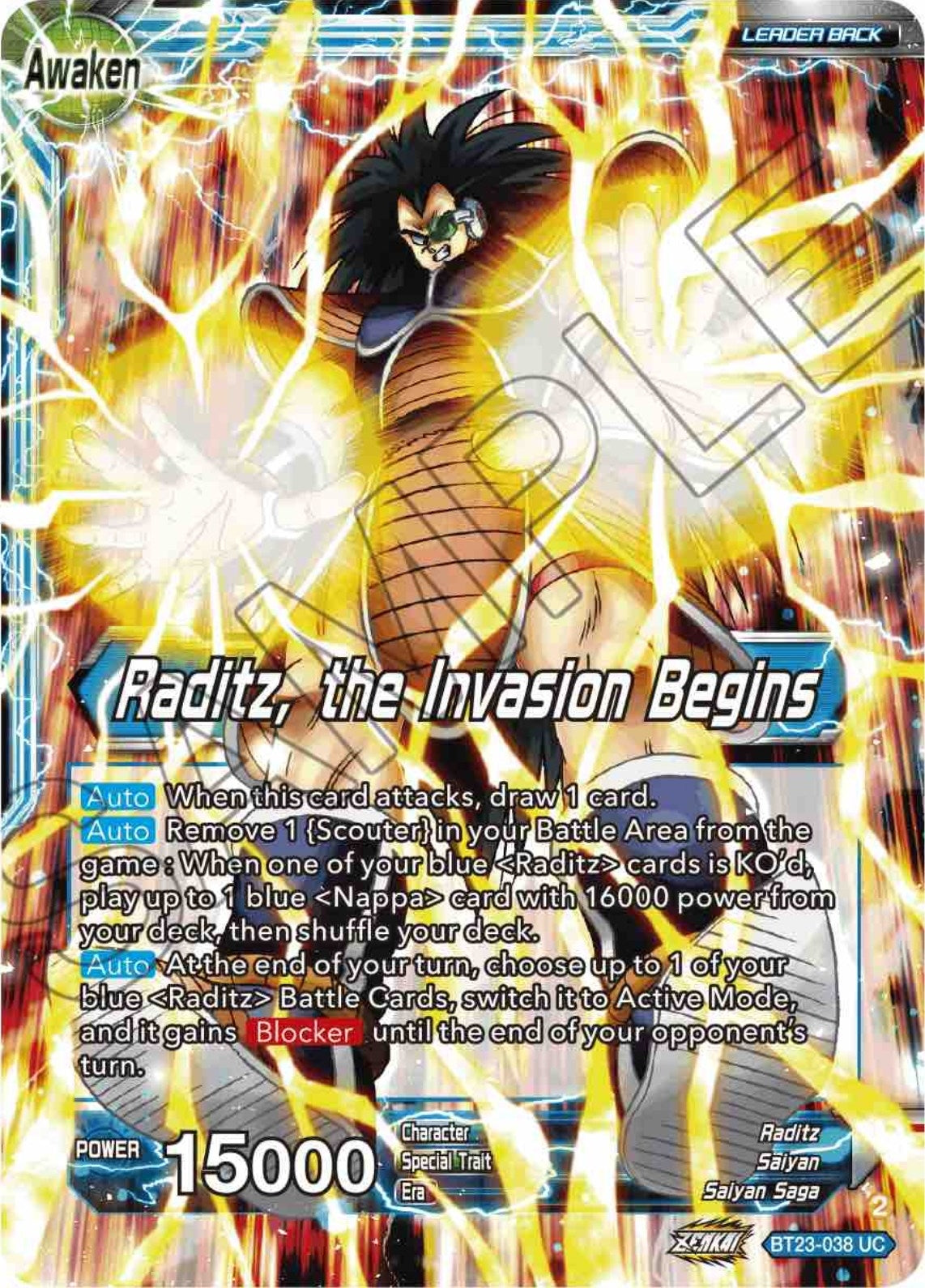 Image for Raditz // Raditz, the Invasion Begins - Dragon Ball Super: Masters