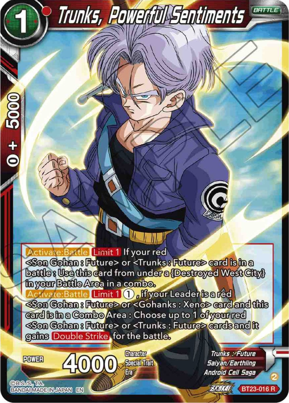 Image for Trunks, Powerful Sentiments - Dragon Ball Super: Masters