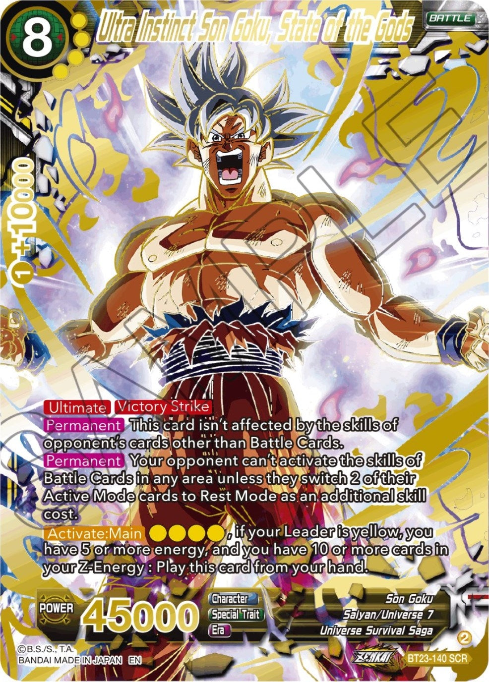 Image for Ultra Instinct Son Goku, State of the Gods - Dragon Ball Super: Masters