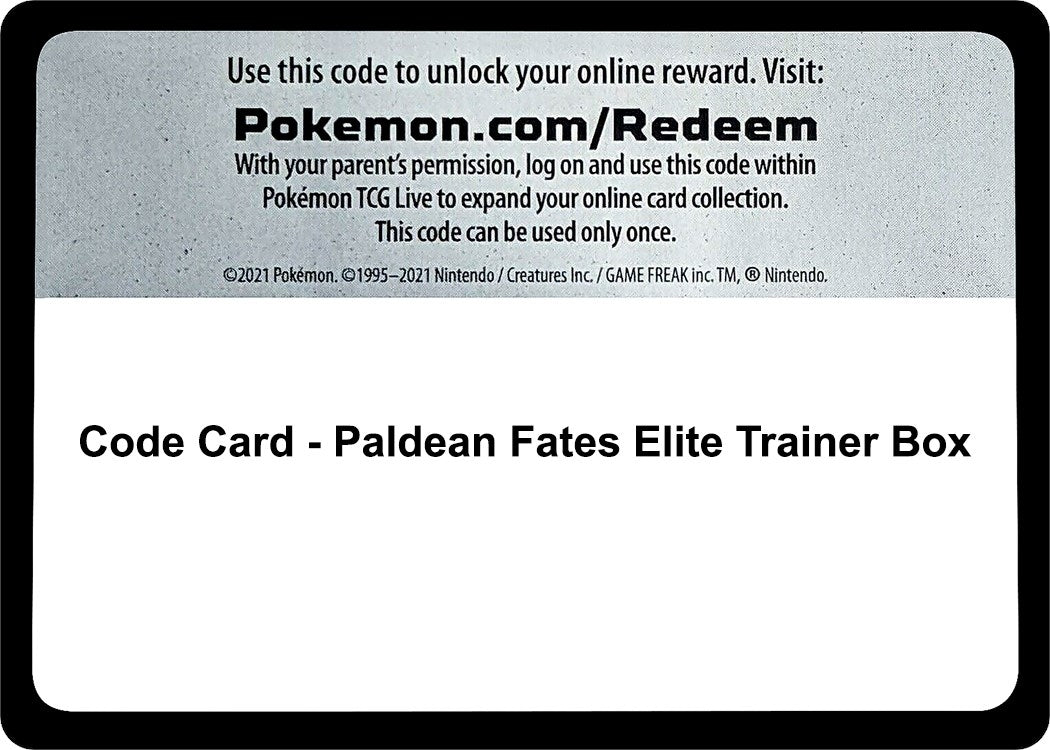 Image for Code Card - Paldean Fates Elite Trainer Box - Pokemon