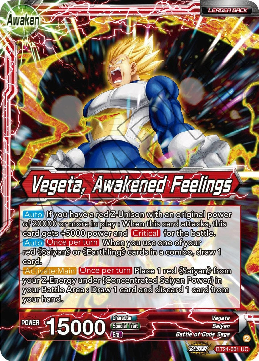 Image for Vegeta // Vegeta, Awakened Feelings - Dragon Ball Super: Masters